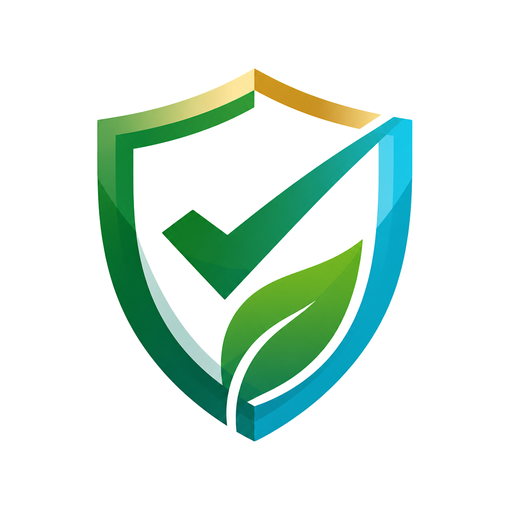 CompliTrack shield, checkmark and leaf logo